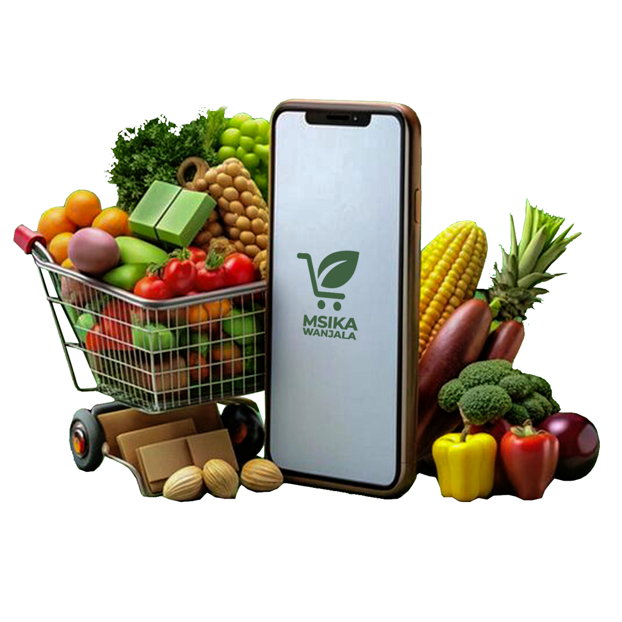 Marketplace products representing the flow of goods